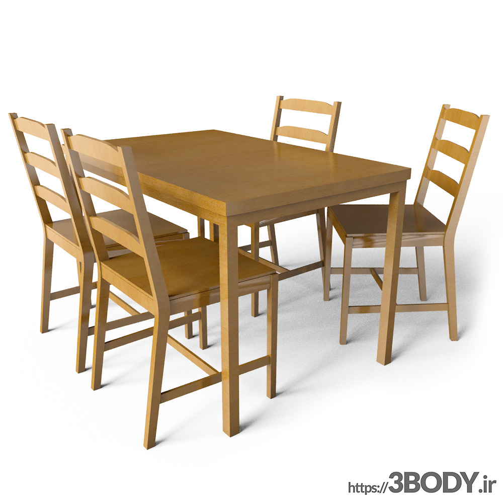 مدل سه بعدی اسکچاپ - میز و صندلی عکس 1