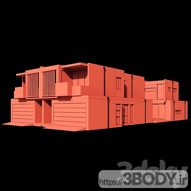 مدل سه بعدی خانه مدرن عکس 4