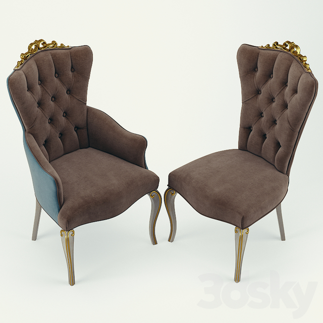 آبجکت سه بعدی صندلی سلطنتی عکس 3