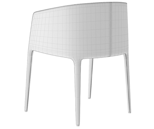 آبجکت سه بعدی صندلی راحتی و میز سنگی عکس 6