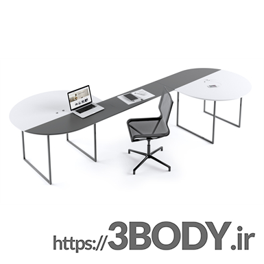 مدل سه بعدی اسکچاپ - میز و صندلی اداری عکس 3