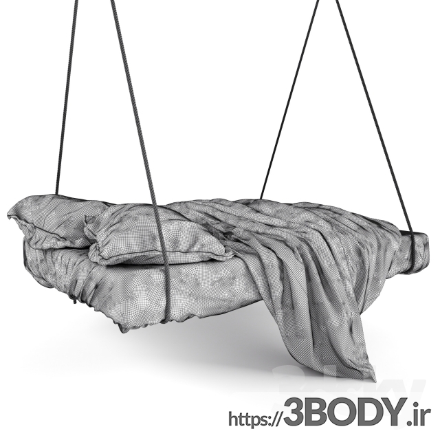 مدل سه بعدی تخت خواب آویزان عکس 2