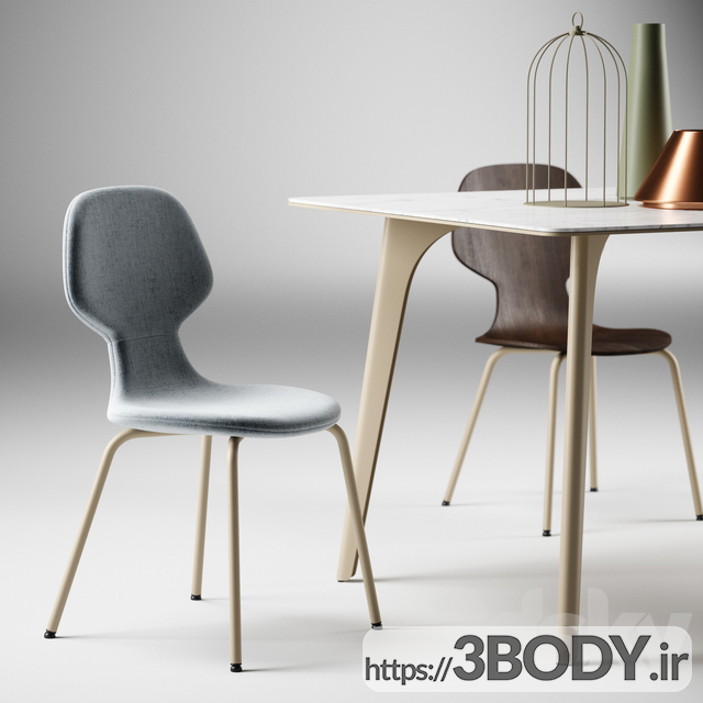 مدل ۳ بعدی میز و صندلی عکس 2