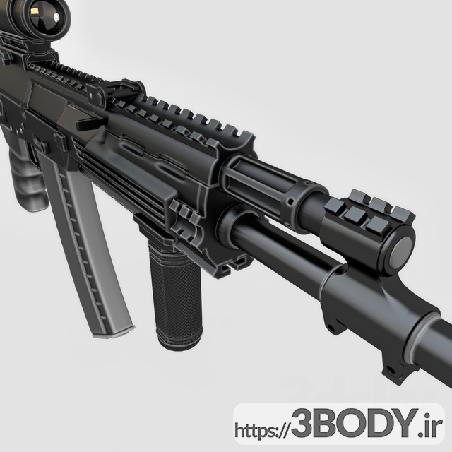 مدل سه بعدی اسلحه عکس 3