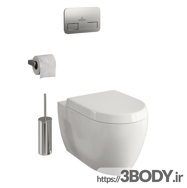 مدل سه بعدی مبلمان توالت عکس 3