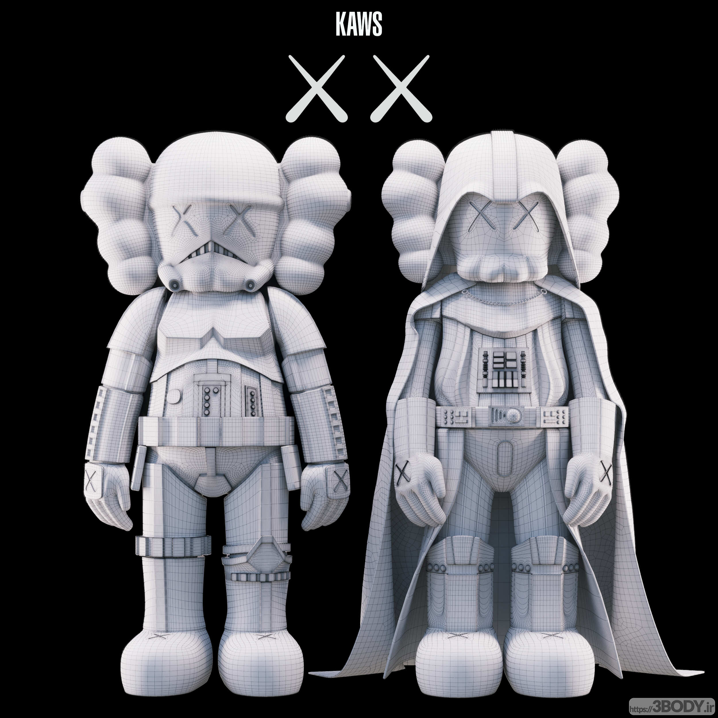 مدل ۳ بعدی اتاق کودک اسباب بازی KAWS Stormtrooper دارت ویدر عکس 2