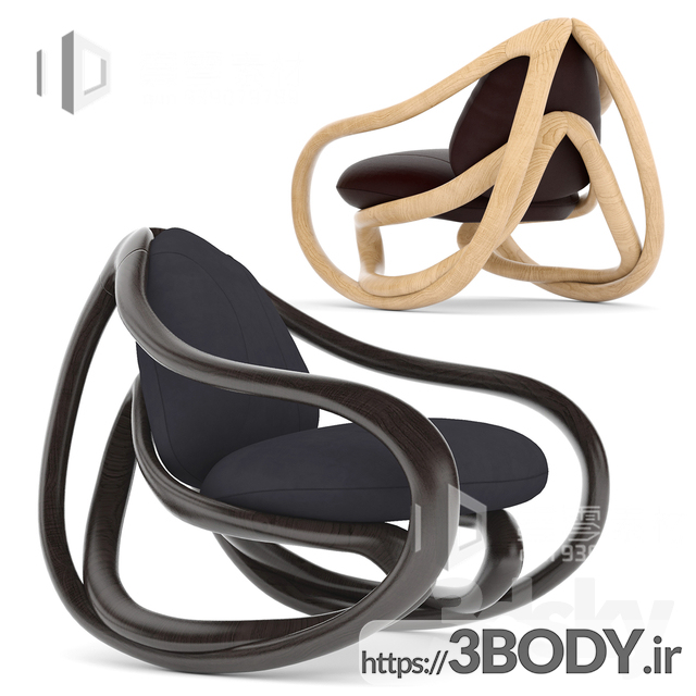 آبجکت سه بعدی  صندلی راحتی راک عکس 1