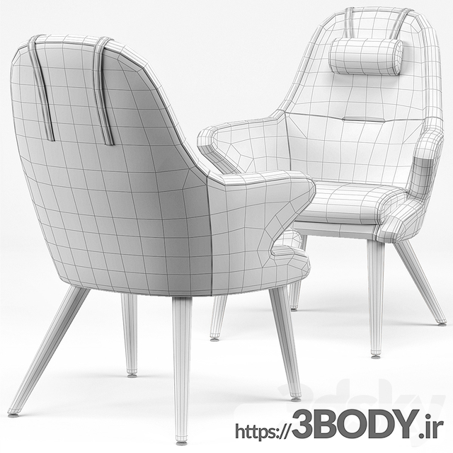 مدل سه بعدی   صندلی راحتی عکس 3