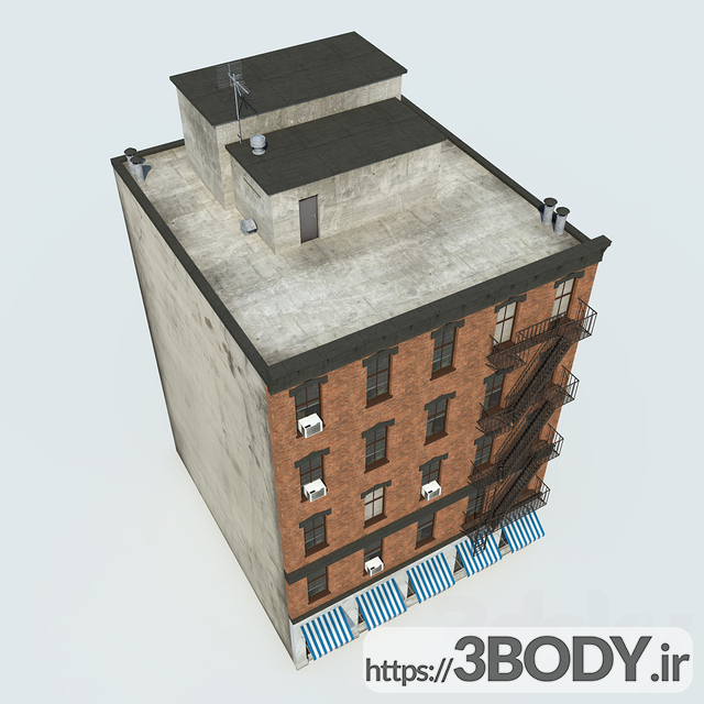 آبجکت سه بعدی نمای ساختمان نیویورک عکس 2
