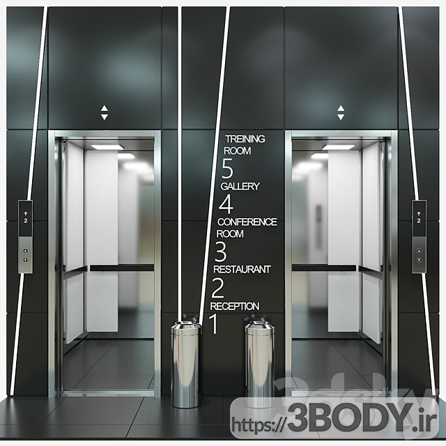 مدل سه بعدی آسانسور عکس 1