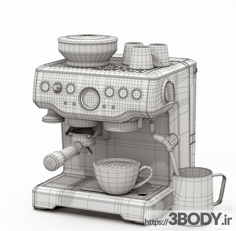 مدل سه بعدی قهوه ساز عکس 4