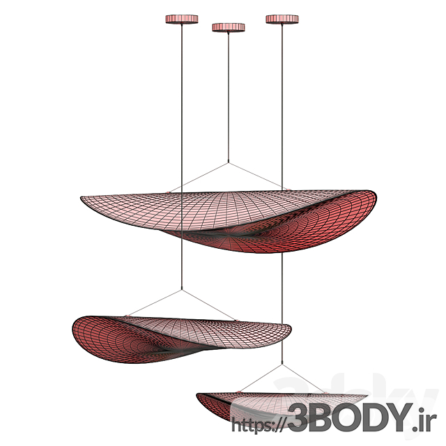 مدل سه بعدی لوستر مدرن عکس 4