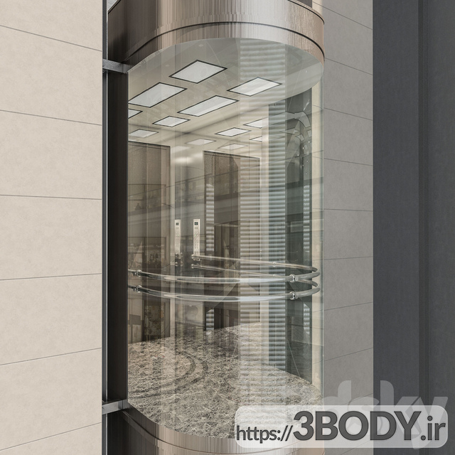 آبجکت سه بعدی آسانسور عکس 3