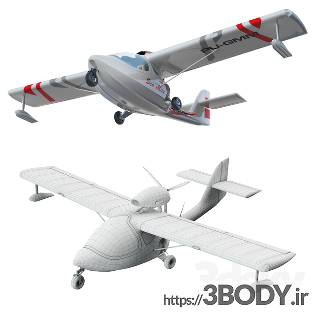 مدل سه بعدی هواپیمای دریایی عکس 1