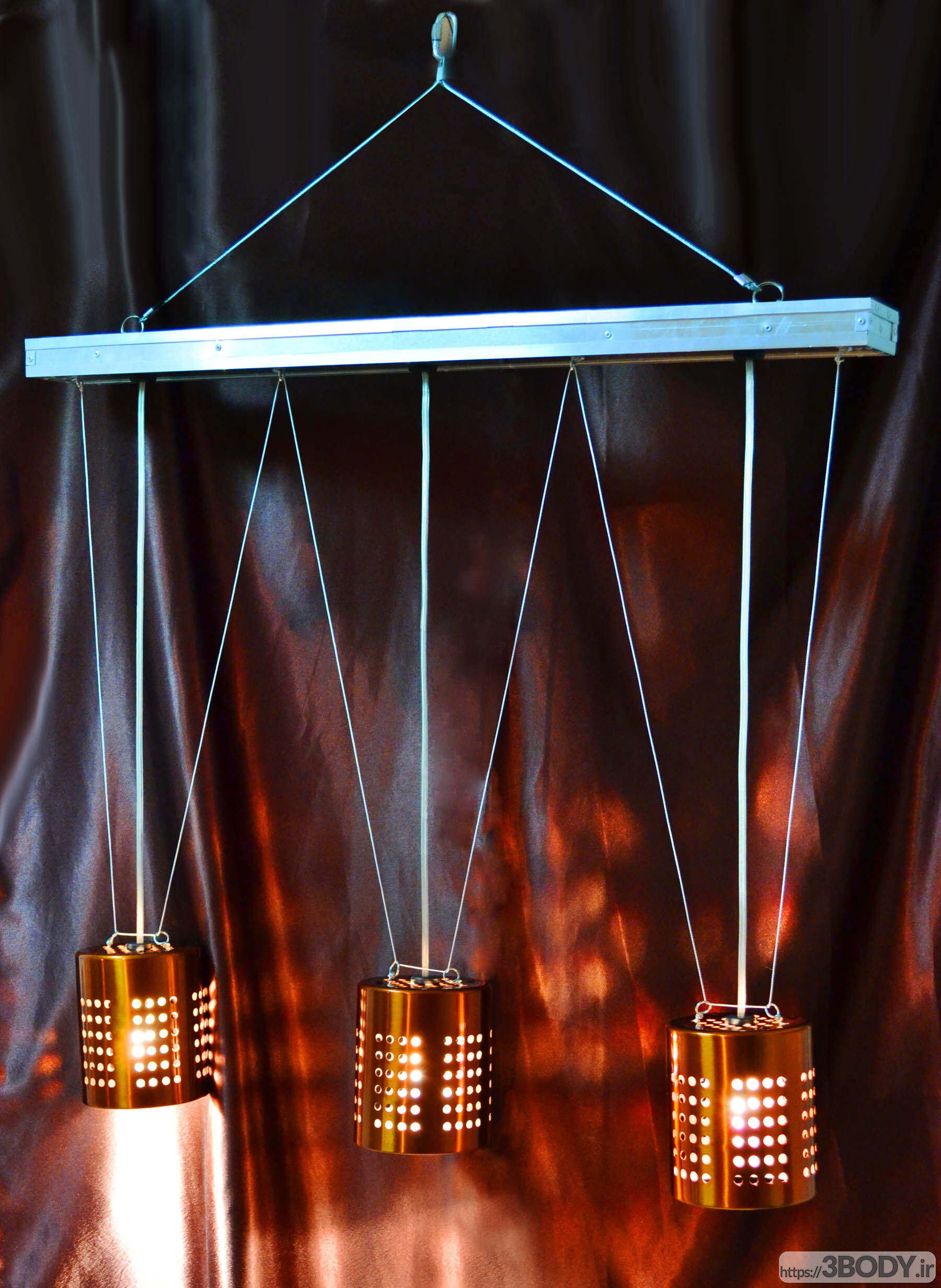 مدل ۳ بعدی لوستر نور ایرفویل 3L به سبک آیرودینامیکی عکس 1