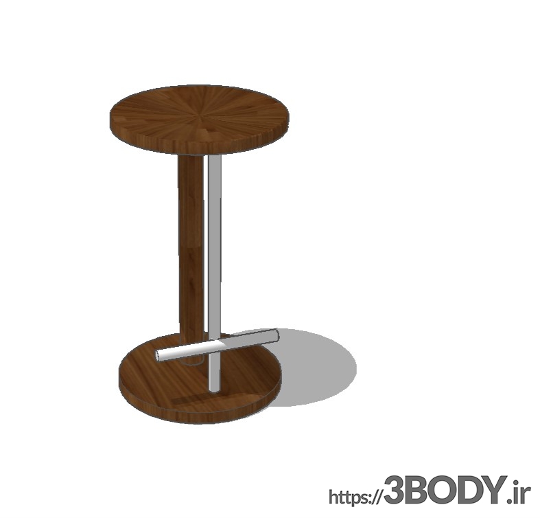 آبجکت سه بعدی اسکچاپ - میز چوبی عکس 1