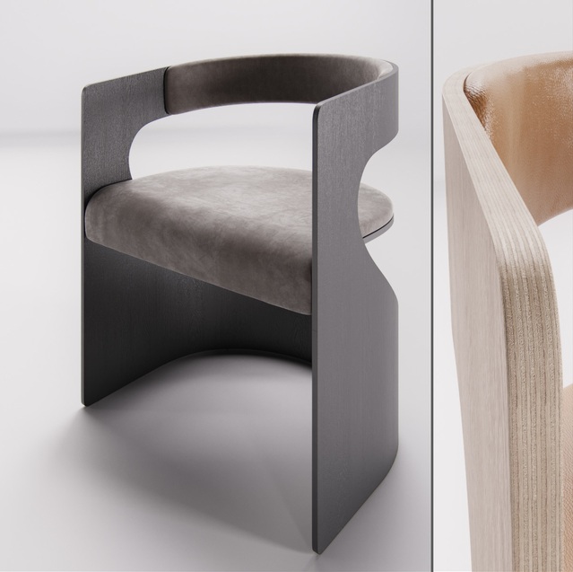 آبجکت سه بعدی صندلی مدرن عکس 2