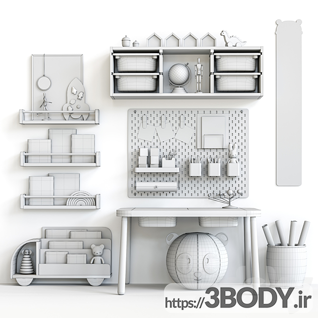 مدل سه بعدی لوازم کودک عکس 5