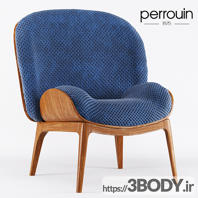 مدل سه بعدی  صندلی آبی عکس 1