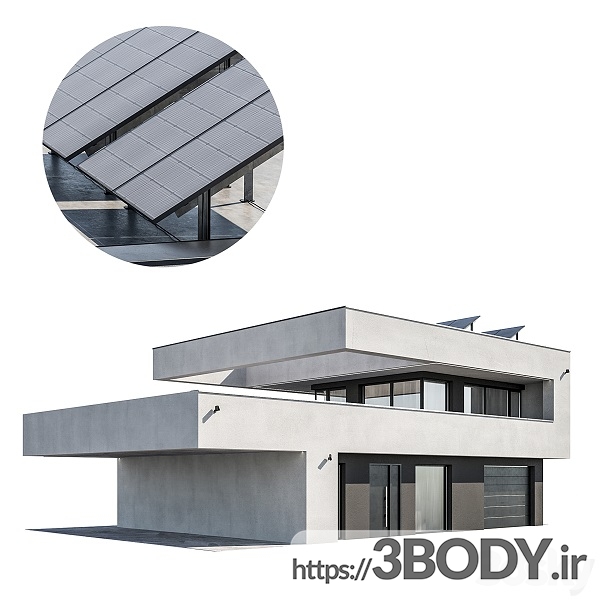 مدل سه بعدی خانه مدرن عکس 2