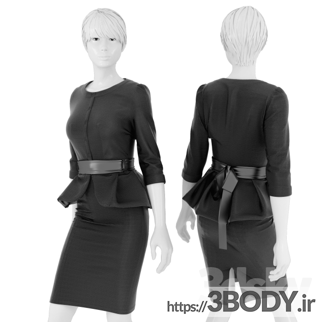 مدل سه بعدی کت و شلوار زنانه عکس 1