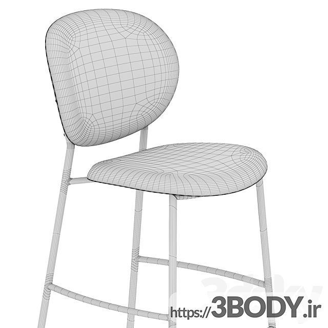 مدل سه بعدی صندلی بار عکس 3
