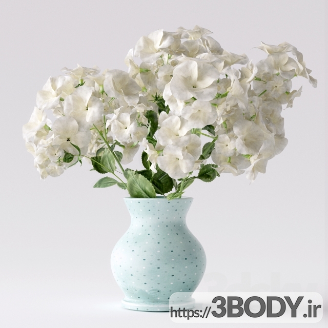 مدل سه بعدی دسته گل تزئینی عکس 3