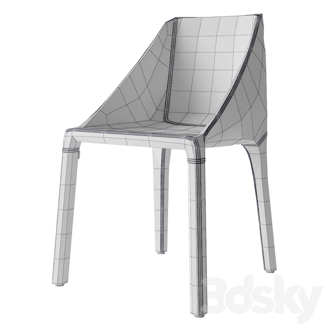 آبجکت سه بعدی صندلی مشکی عکس 5