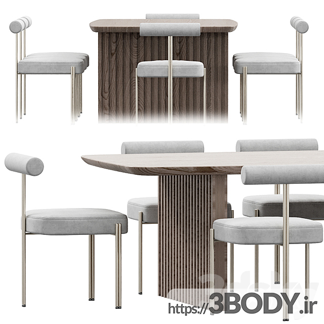 مدل سه بعدی میز و صندلی عکس 5