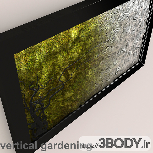 آبجکت سه بعدی گل و گیاه باغچه عمودی خزه پایدار عکس 2