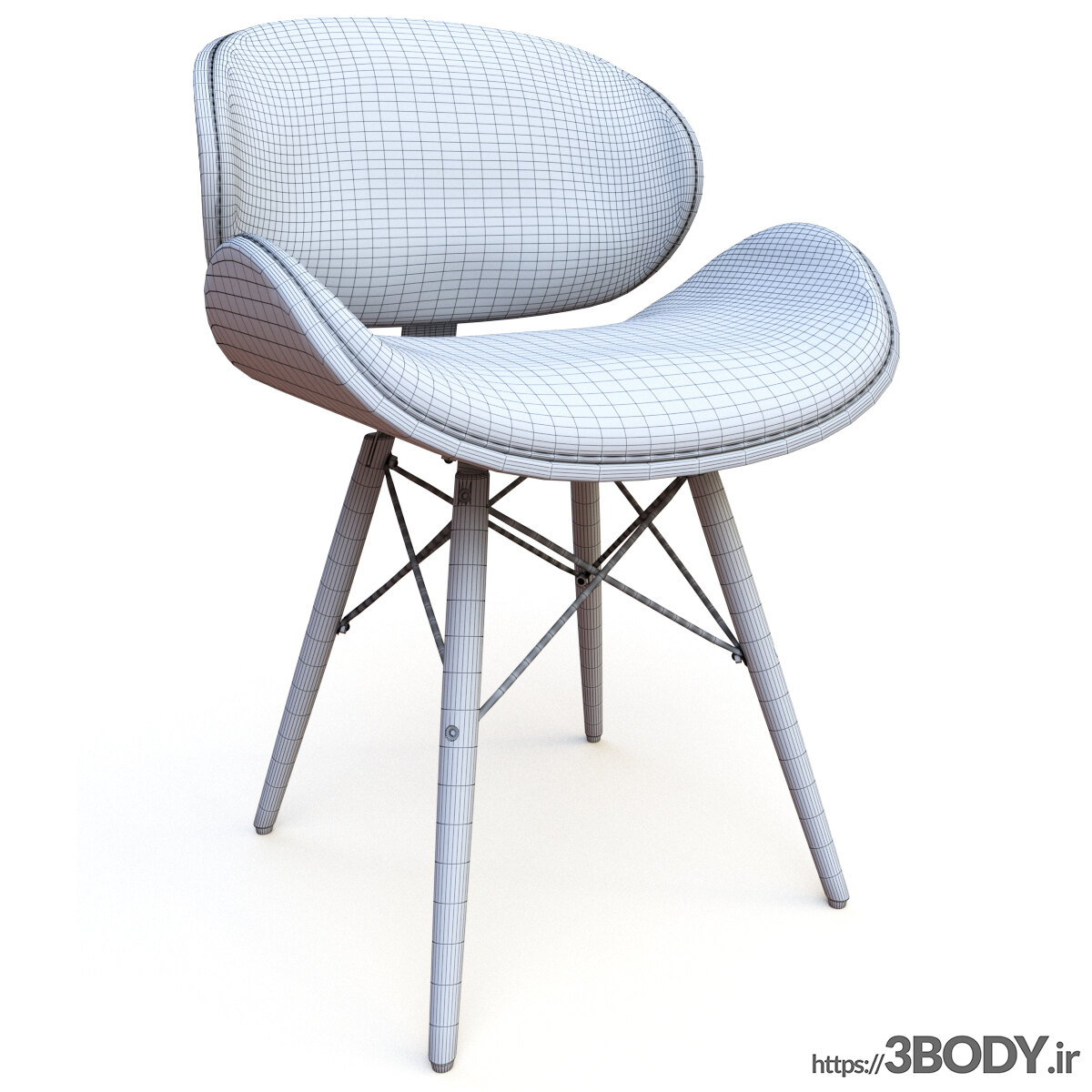 مدل  سه بعدی  صندلی پایه بلند عکس 2