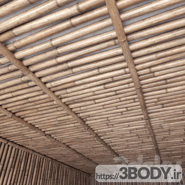 آبجکت سه بعدی سقف بامبو عکس 1