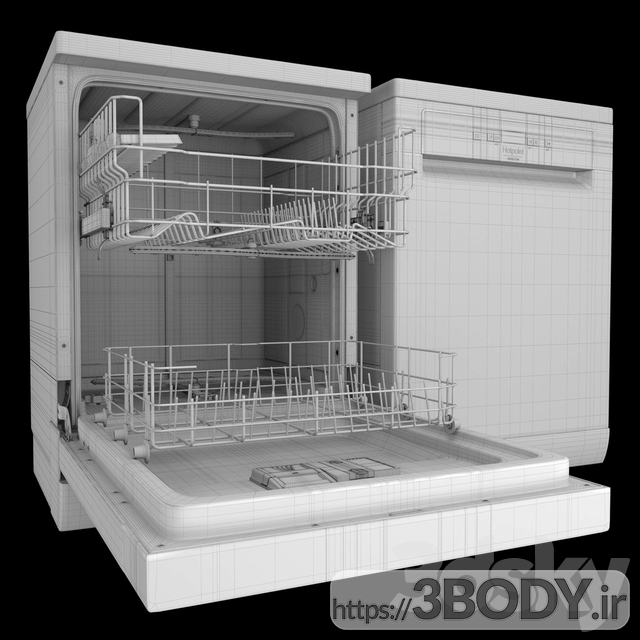 مدل سه بعدی ماشین ظرف شویی هات پوینت آریستون (HOTPOINT ARISTON) عکس 2