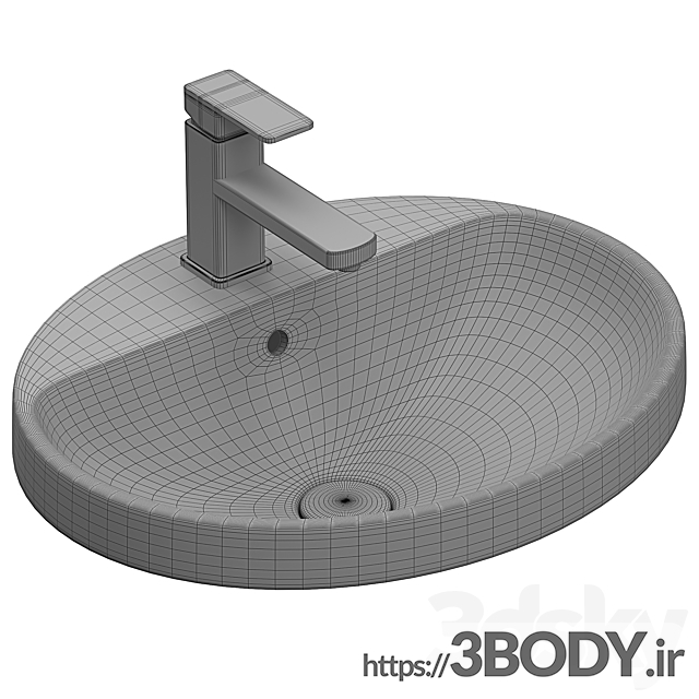 مدل سه بعدی سینک روشویی عکس 3