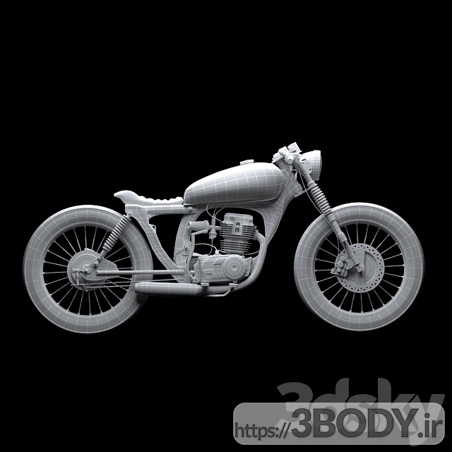 آبجکت سه بعدی موتورسیکلت هوندا عکس 5