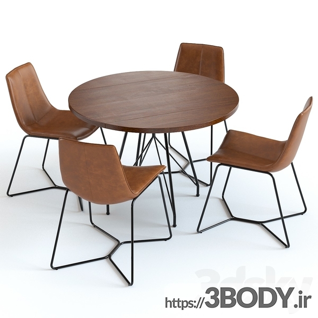 مدل سه بعدی   ست میز و صندلی عکس 2