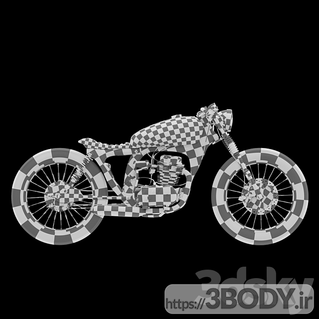 آبجکت سه بعدی موتورسیکلت هوندا عکس 6