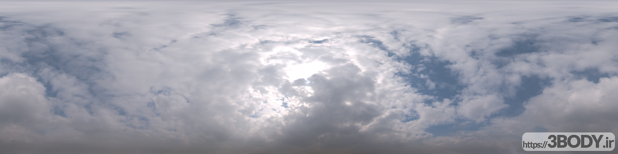 فایل HDRI خارجی پیتر گاتری آسمان ابری با کیفیت عکس 1