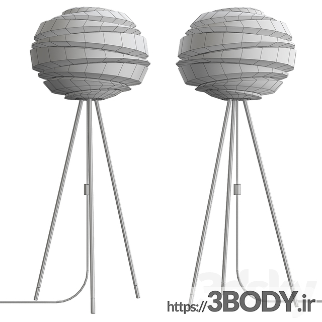 مدل سه بعدی چراغ پایه دار عکس 2
