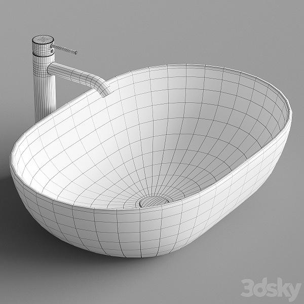 آبجکت سه بعدی روشویی حمام عکس 3