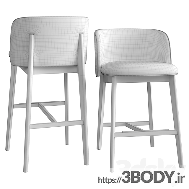 آبجکت سه بعدی صندلی عکس 3
