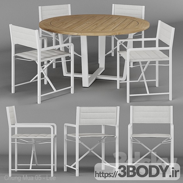 آبجکت سه بعدی  ست میز و صندلی عکس 1