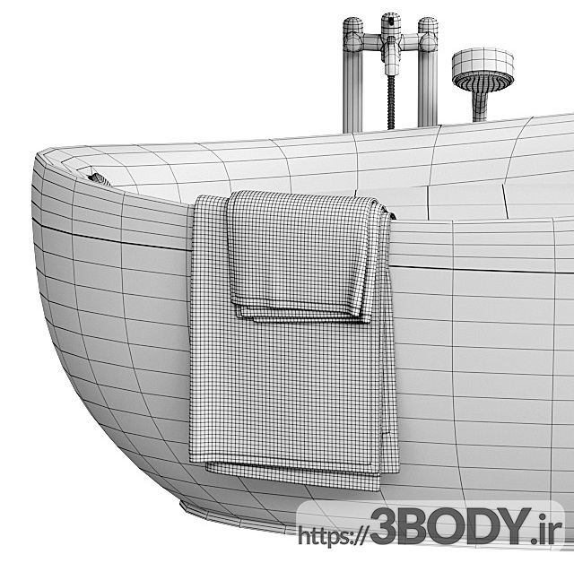 مدل سه بعدی مبلمان حمام عکس 4