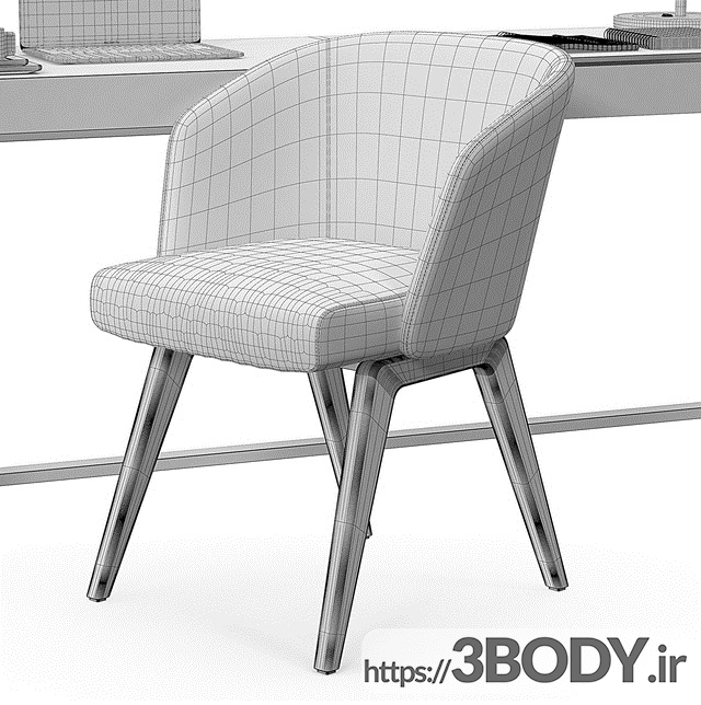 مدل سه بعدی میز و صندلی کار عکس 4