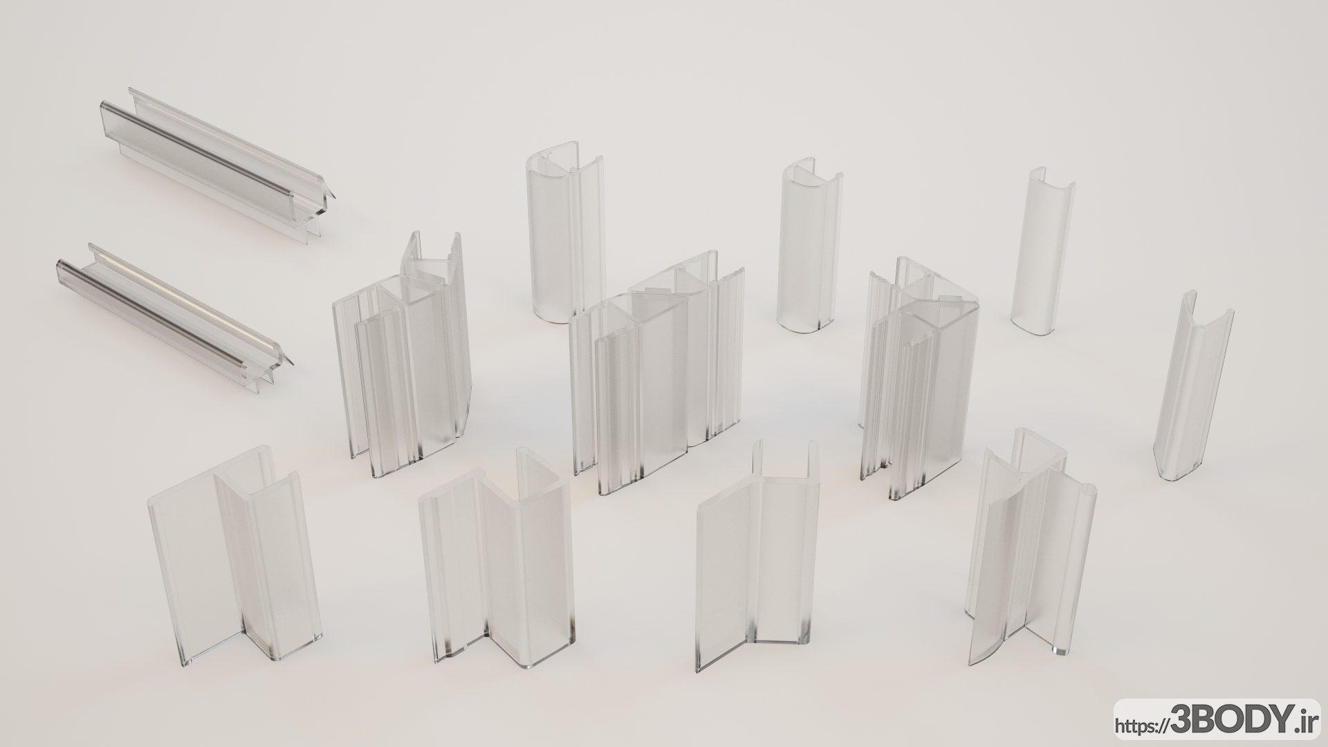 مدل سه بعدی لوازم جانبی برای کابین دوش شیشه ای عکس 11
