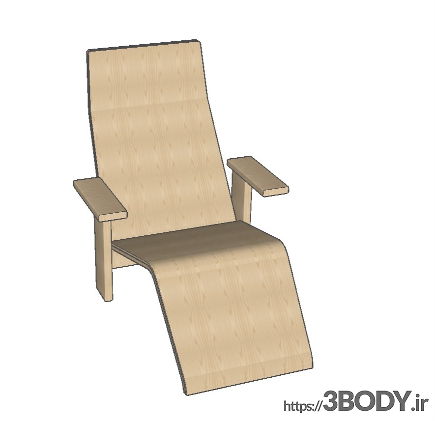 آبجکت سه بعدی اسکچاپ - صندلی ر احتی عکس 1