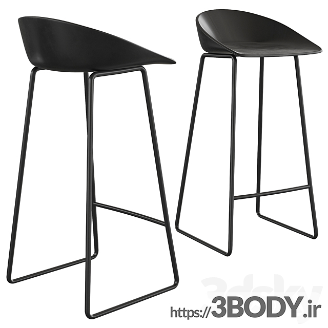 مدل سه بعدی صندلی مدرن عکس 3