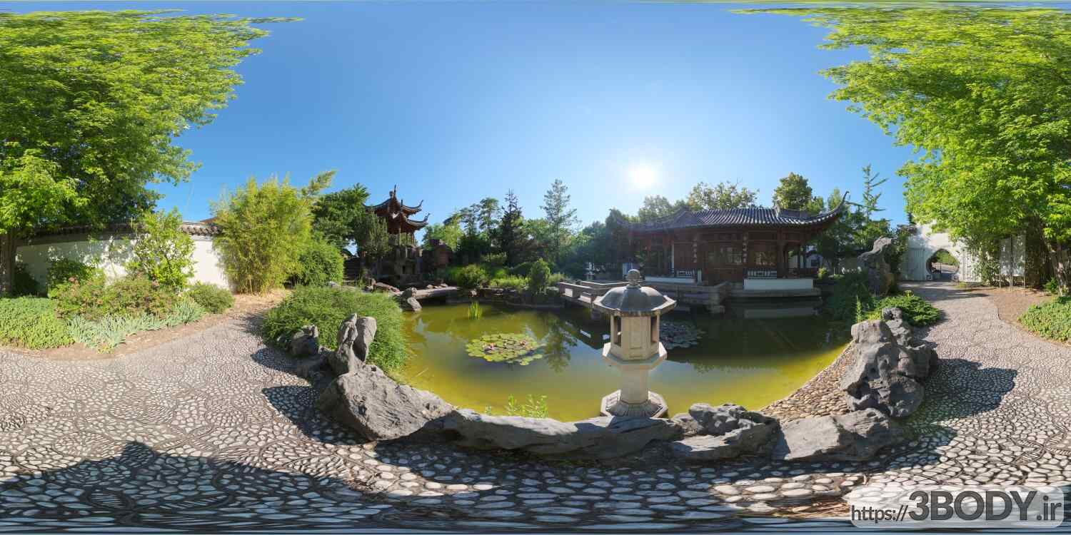 فایل HDRI باغ به سبک چین عکس 1