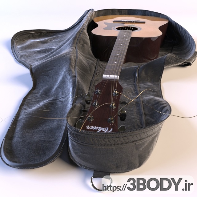 مدل سه بعدی گیتار عکس 4