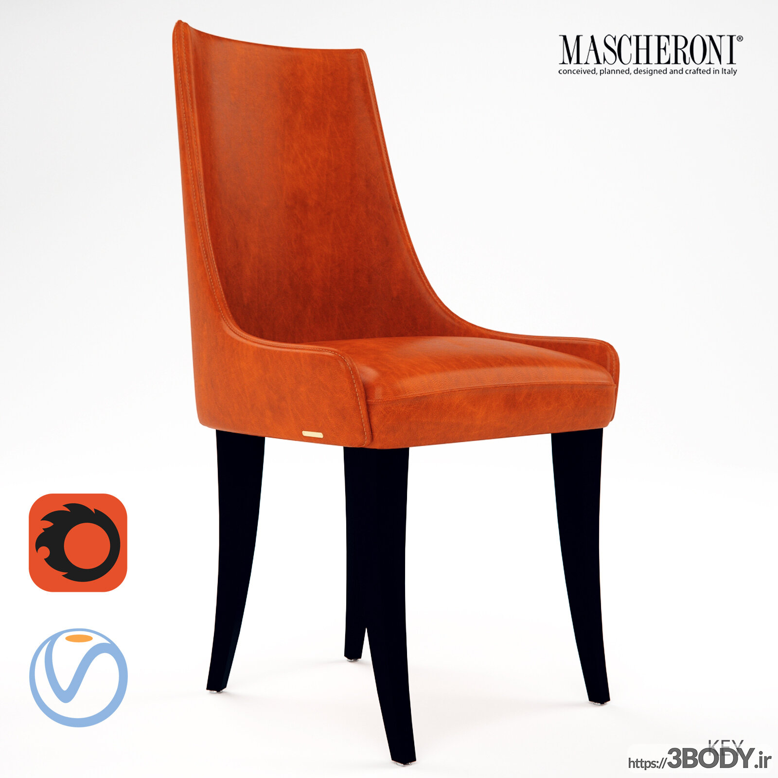 مدل  سه بعدی صندلی چرمی عکس 2
